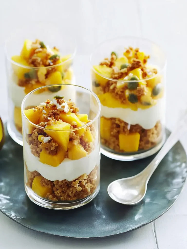 Mango & Passionfruit Trifle with Ginger Nut Crumb Bliss